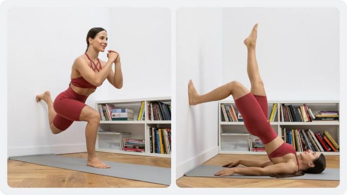 une femme faisant du yoga