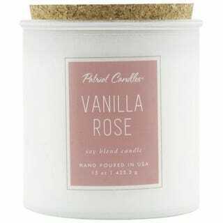 Bougie au mélange de soja vanille et rose