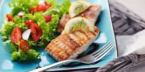 saumon et salade